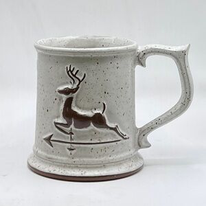 Vintage Weathervane Tankard Goss Crafts In Vermont Stoneware Coffee Mugs (2)
